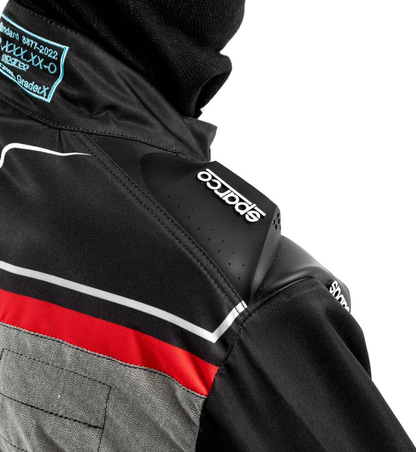 Sparco Superleggera Kartoverall FIA 8877-2022 schwarz/rot