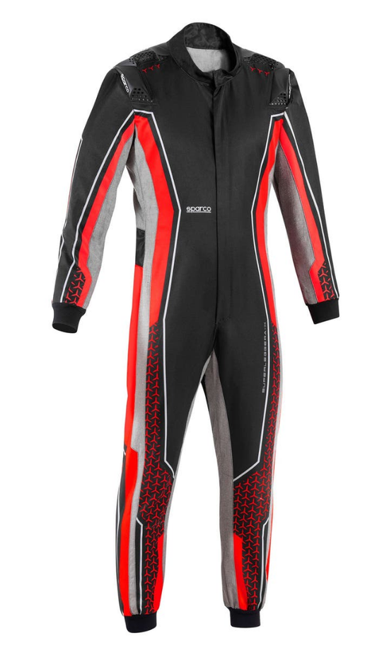 Sparco Superleggera Kartoverall FIA 8877-2022 schwarz/rot
