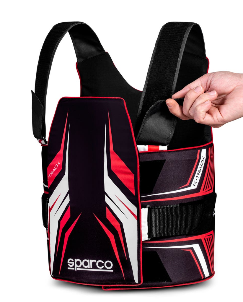 Sparco K-Track FIA 8870-2018 Rippenschutz schwarz/rot