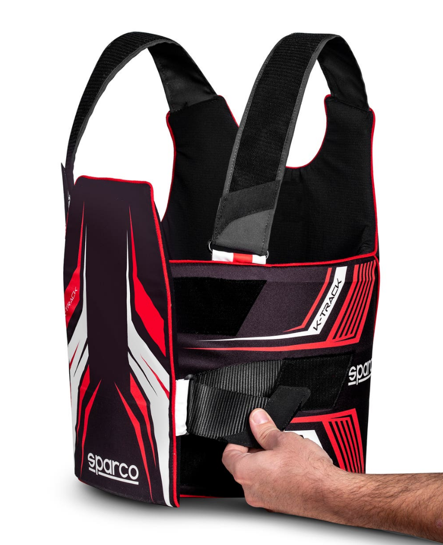 Sparco K-Track FIA 8870-2018 Rippenschutz schwarz/rot