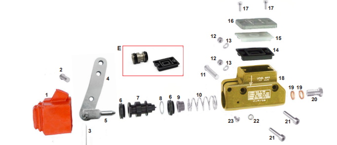 CRG-Hauptbremszylinder 35,5 mm