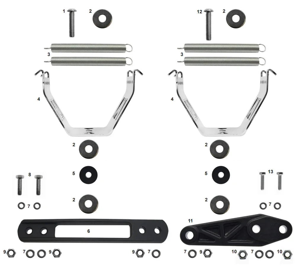 CRG uitlaat beugel set KZ schakel compleet - KartKings