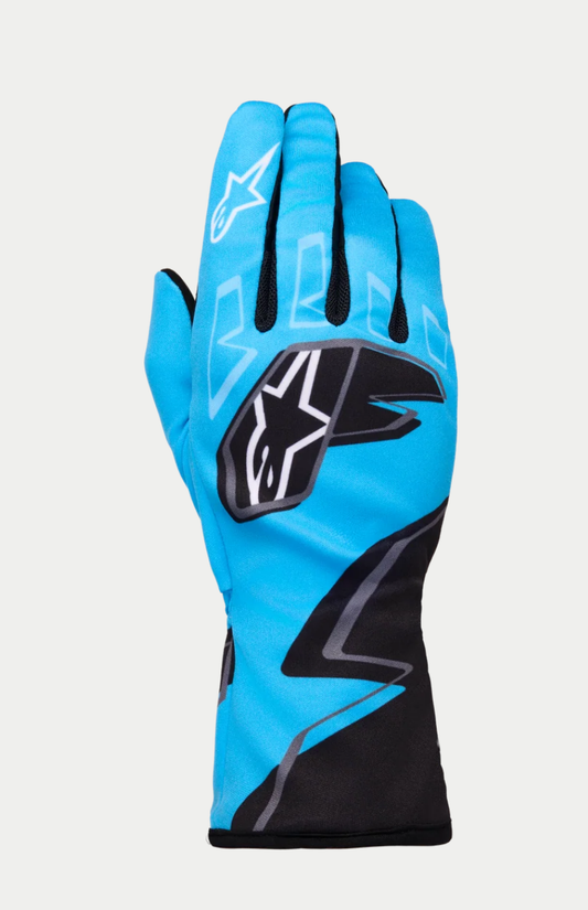 Alpinestars Karthandschuh K-Race Grafik 1 Cyan/Schwarz/Weiß