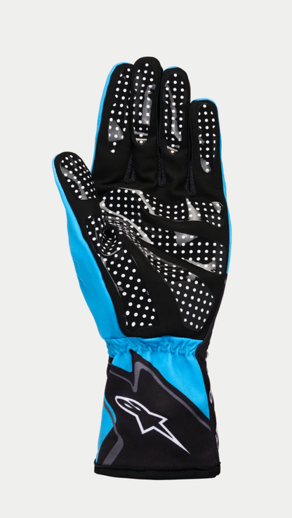 Alpinestars Karthandschuh K-Race Grafik 1 Cyan/Schwarz/Weiß