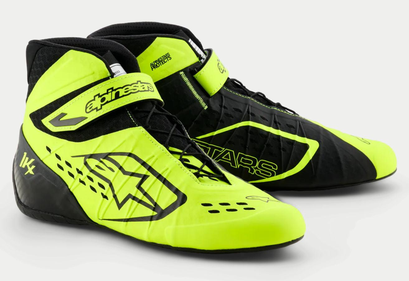 Alpinestars KX V3 FIA gekeurde kartschoenen fluor geel/zwart
