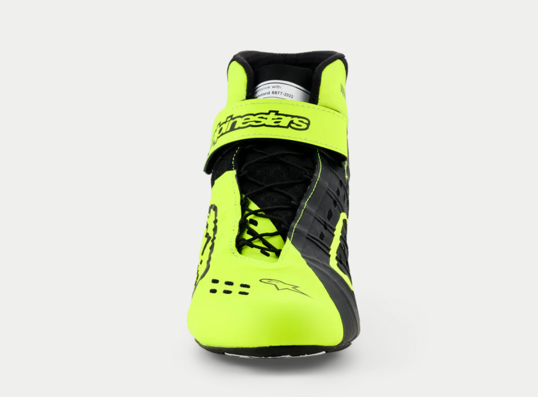 Alpinestars KX V3 FIA-zugelassene Kartschuhe, fluoreszierendes Gelb/Schwarz