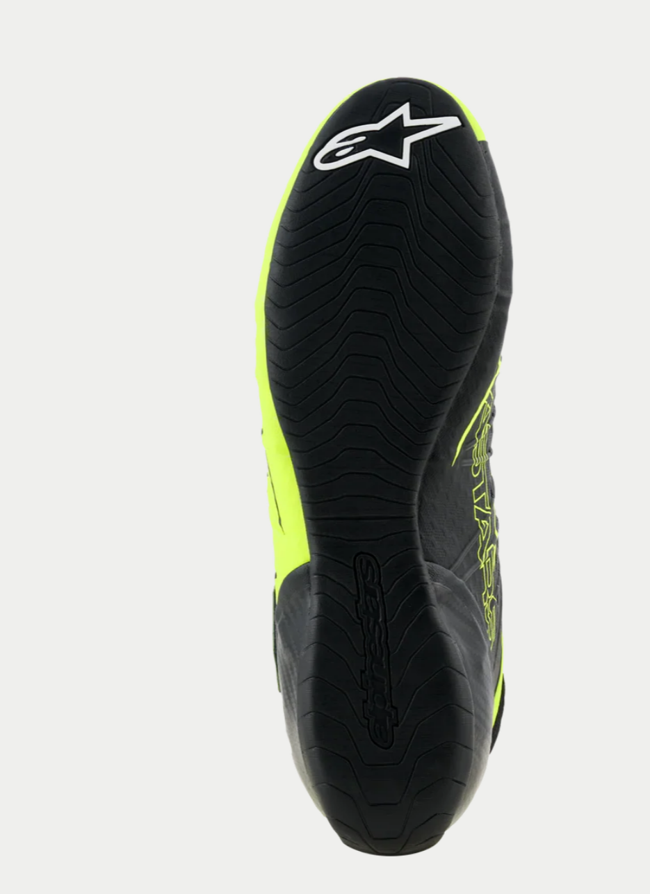 Alpinestars KX V3 FIA-zugelassene Kartschuhe, fluoreszierendes Gelb/Schwarz