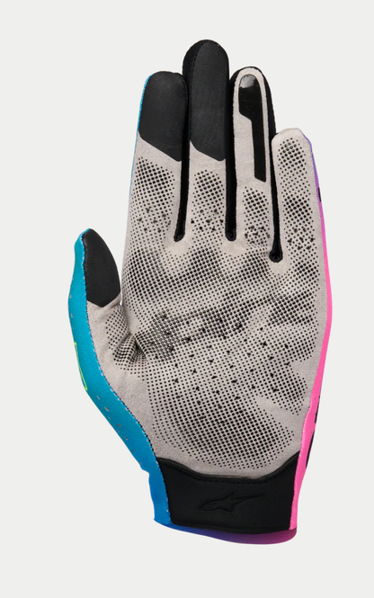 Alpinestars Sim Racing Handschuhe Grafik 2 Cyan/Pink/Fluoreszierendes Gelb
