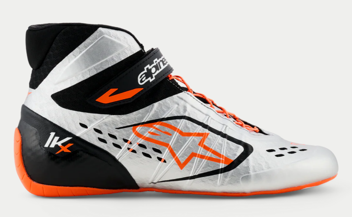 Alpinestars KX V3 FIA-zugelassene Kartschuhe orange/silber