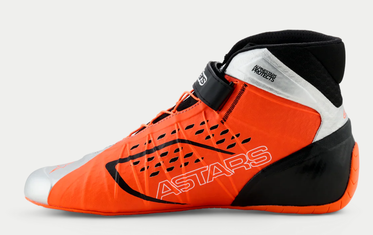 Alpinestars KX V3 FIA-zugelassene Kartschuhe orange/silber