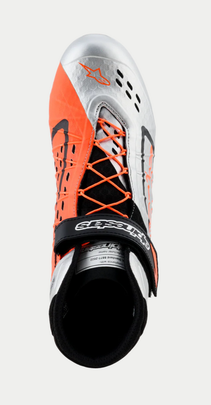 Alpinestars KX V3 FIA-zugelassene Kartschuhe orange/silber