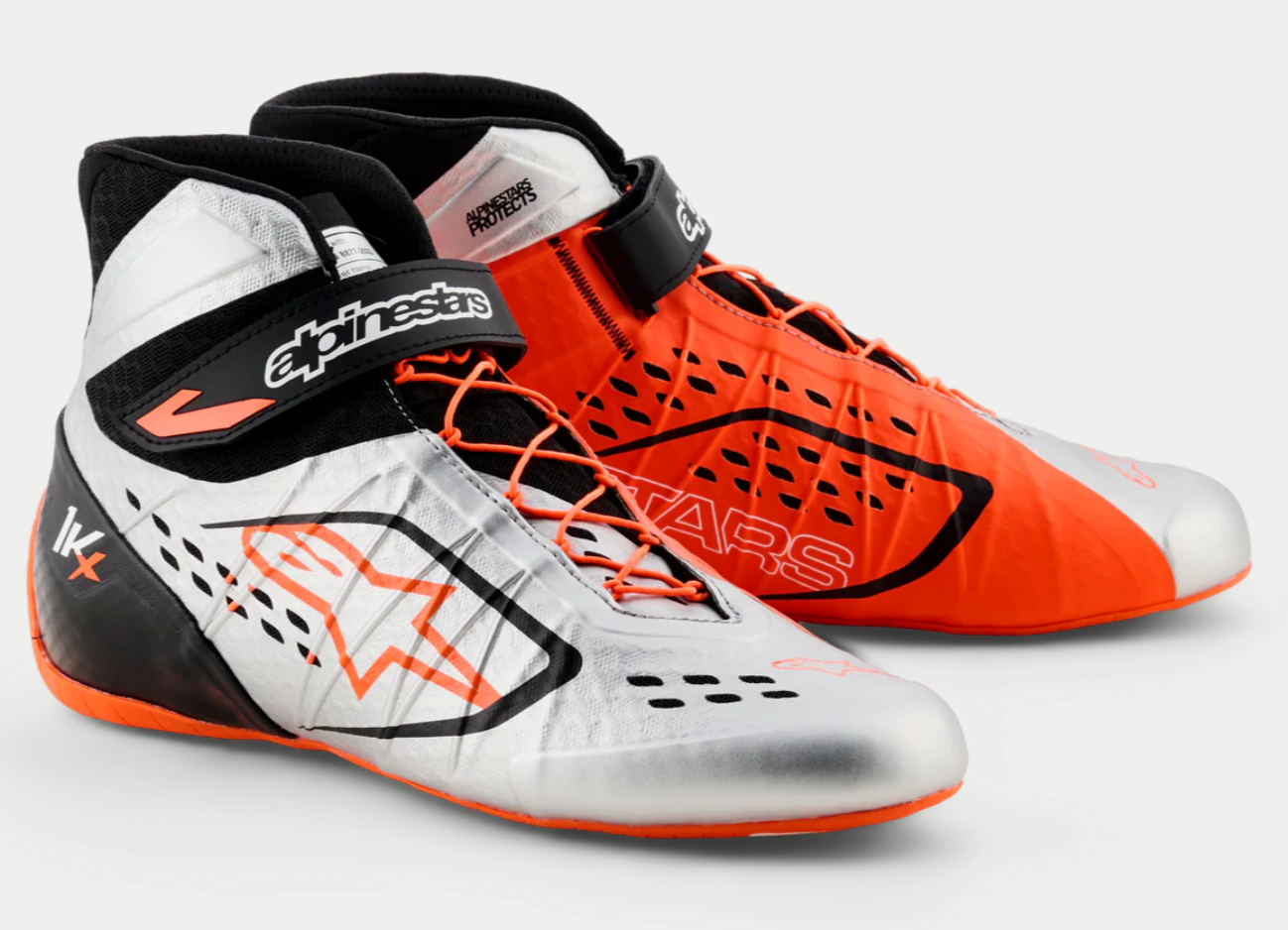 Alpinestars KX V3 FIA-zugelassene Kartschuhe orange/silber