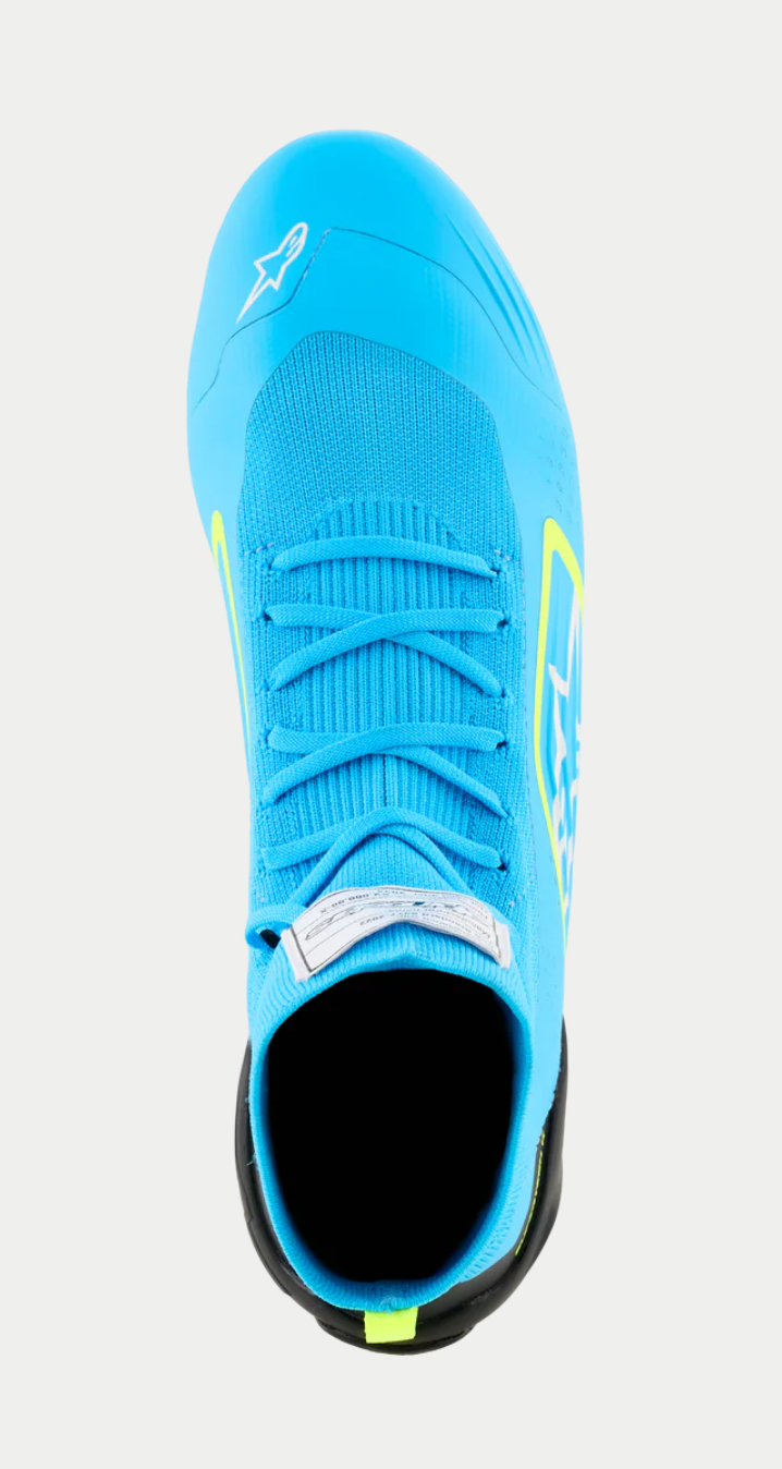Alpinestars Supertech K Fia kartschoenen Licht Blauw / Fluor Geel