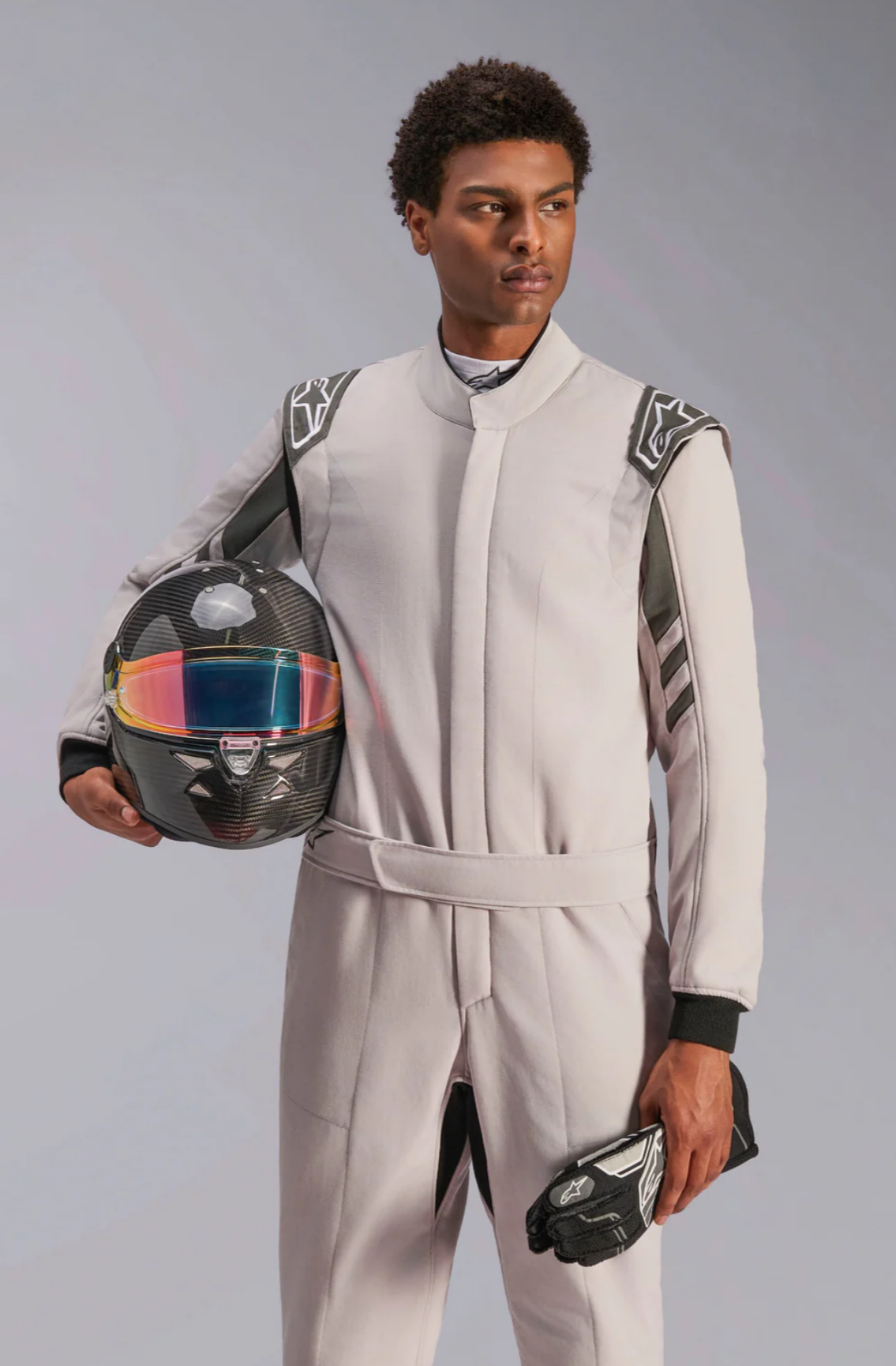 Alpinestars GP Race V3 FIA 8856-2018 / Zilver / Antraciet overall