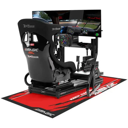 Simagic Floor Mat – Black / Red