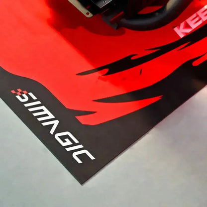Simagic Floor Mat – Black / Red