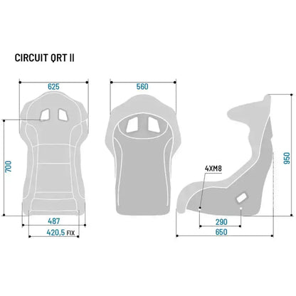 Sparco Circuit I/II QRT Fiberglass - Bucket seat - Black