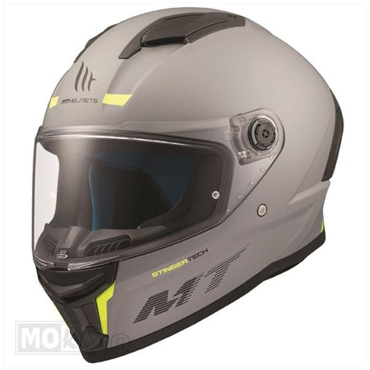 MT Helmets Stinger 2 mattgrau / fluoreszierend gelb