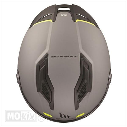 MT Helmets Stinger 2 mattgrau / fluoreszierend gelb