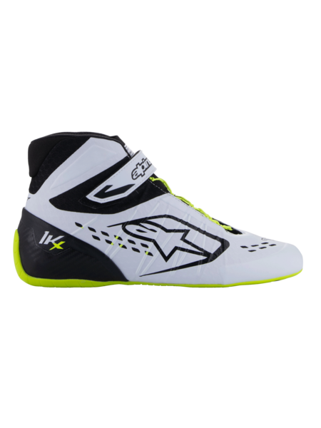 Alpinestars KX V3 FIA-zugelassene Kartschuhe Schwarz/Weiß/Fluoreszierendes Gelb