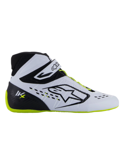 Alpinestars KX V3 FIA-zugelassene Kartschuhe Schwarz/Weiß/Fluoreszierendes Gelb