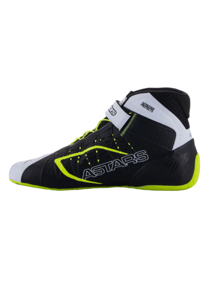 Alpinestars KX V3 FIA-zugelassene Kartschuhe Schwarz/Weiß/Fluoreszierendes Gelb