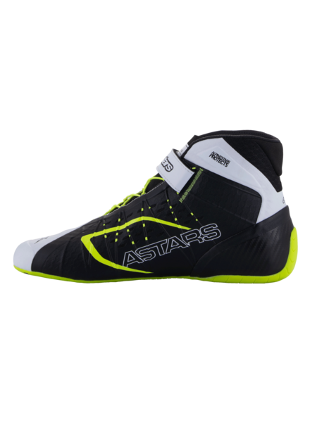 Alpinestars KX V3 FIA-zugelassene Kartschuhe Schwarz/Weiß/Fluoreszierendes Gelb