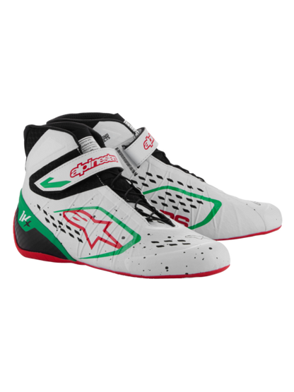 Alpinestars KX V3 Fia-zugelassene Kartschuhe Weiß / Grün / Rot