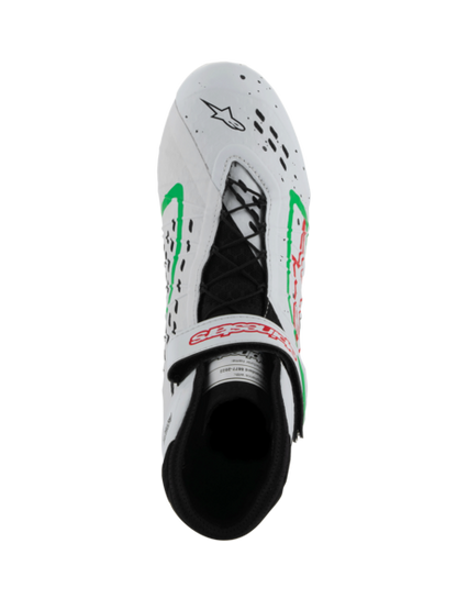 Alpinestars KX V3 Fia-zugelassene Kartschuhe Weiß / Grün / Rot