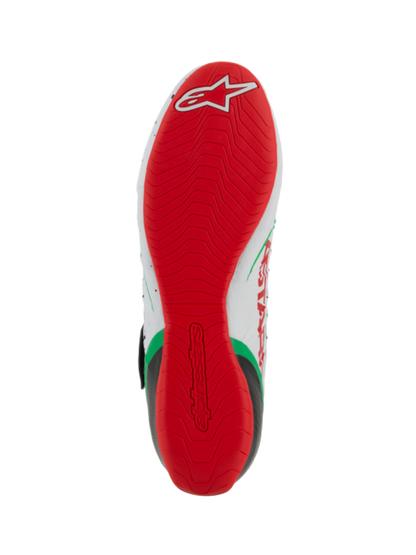 Alpinestars KX V3 Fia-zugelassene Kartschuhe Weiß / Grün / Rot