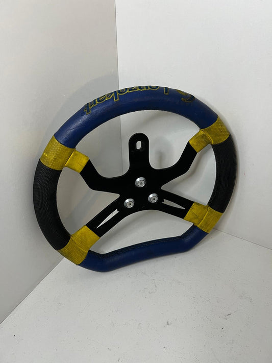 Used LenzoKart steering wheel including support